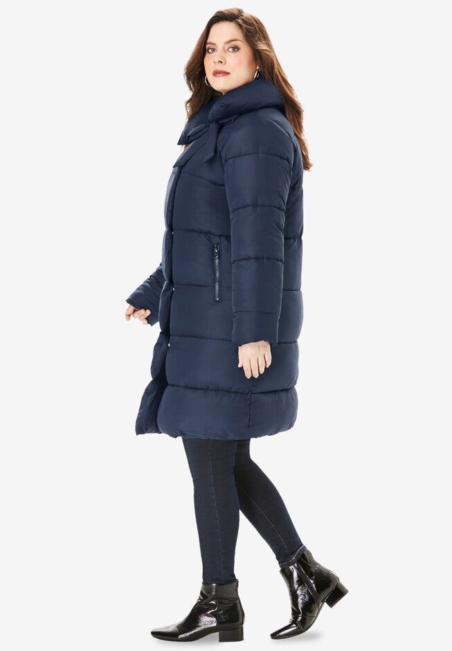 High Collar Puffer Coat, , alternate image number null