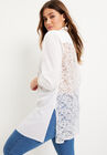 Lace Back Poplin La Vie Tunic, , alternate image number null