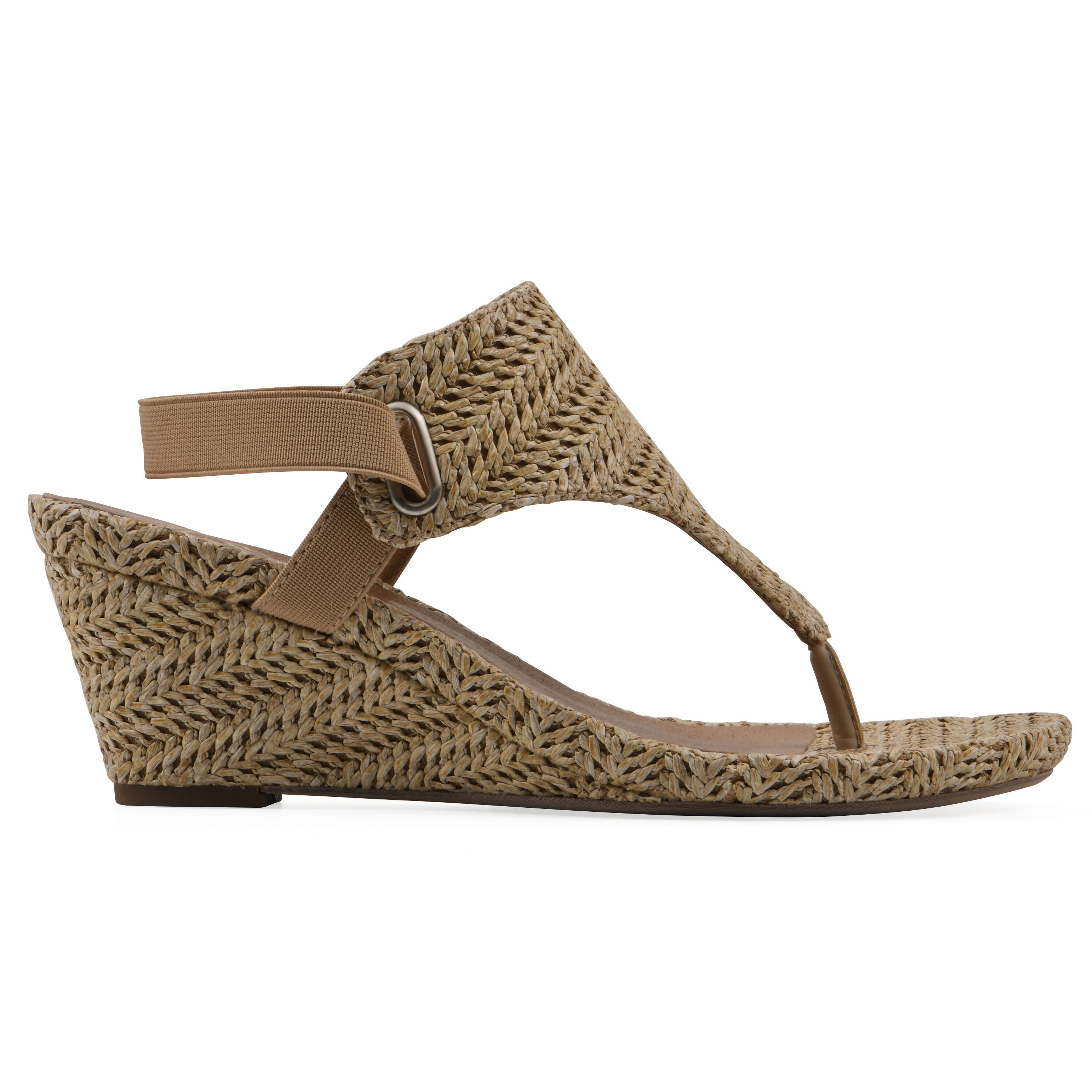 All Dres Wedge, NATURAL FABRIC, alternate image number 2