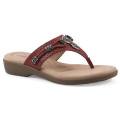Comfortable Red Wedge Sandals