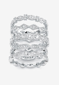 5-Piece Cubic Zirconia Ring Set