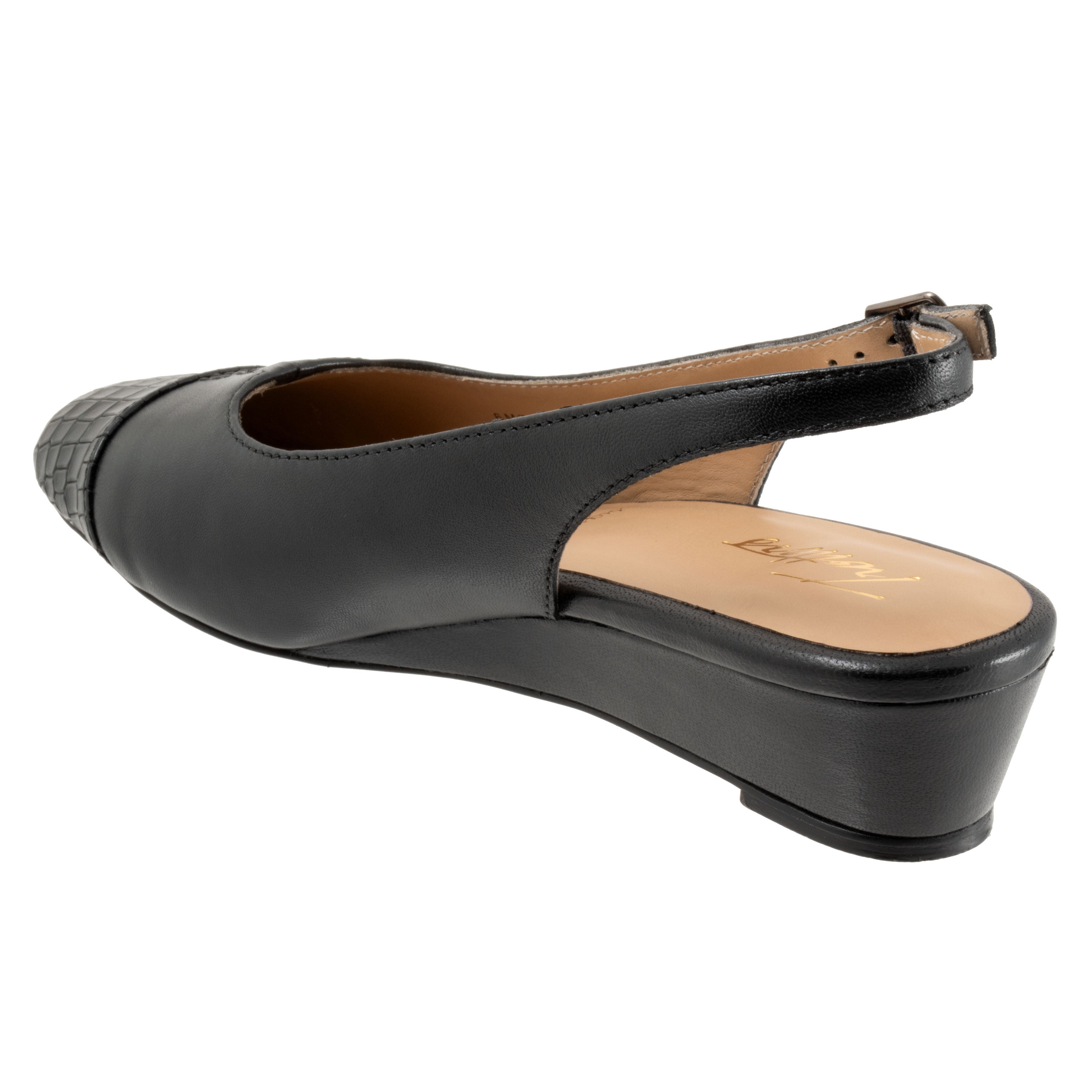 Dea Wedge Pump, BLACK CROCO, on-hover image number 1