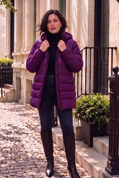 Plus Size Longer Lightweight Quilted Jacket