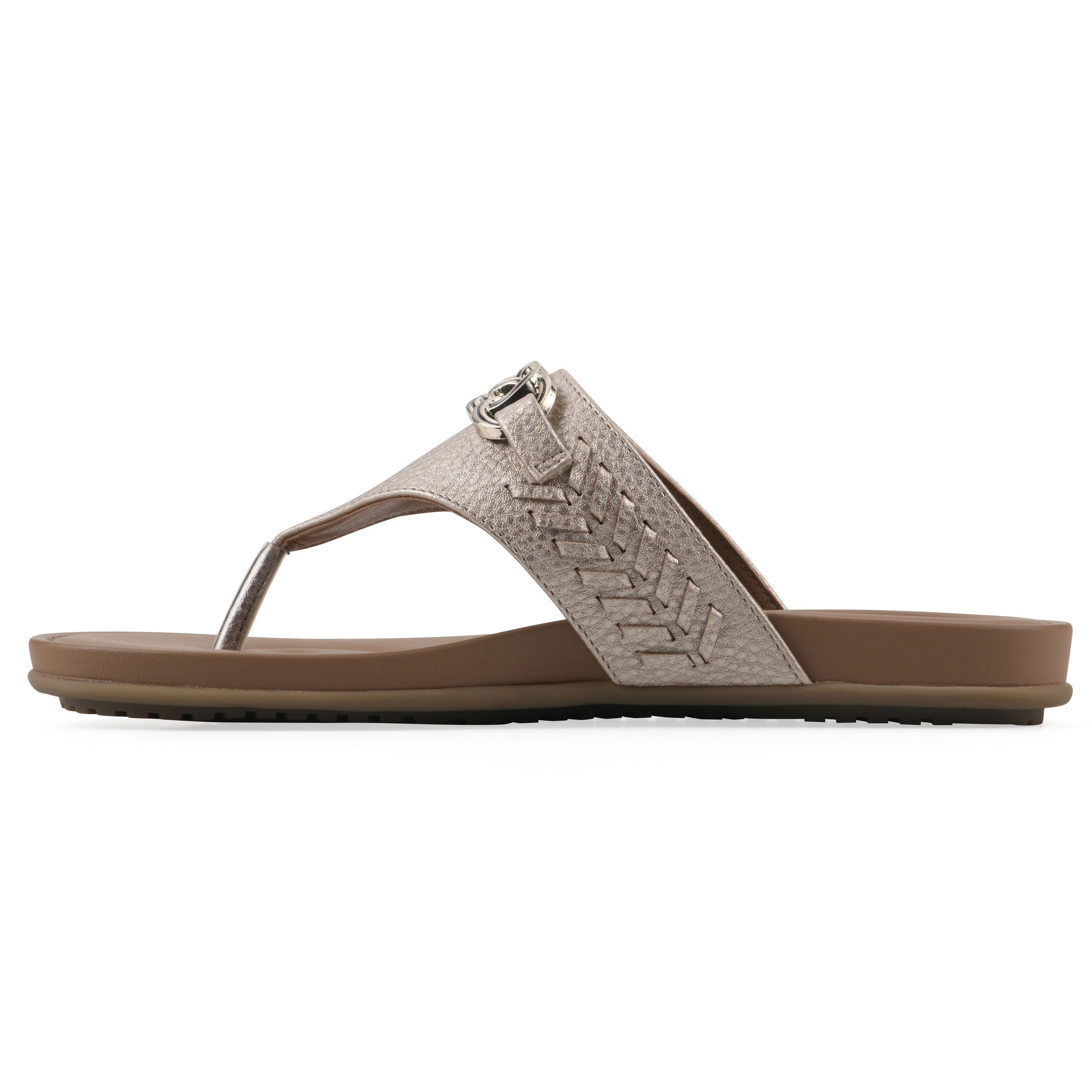 Aladdin Thong Sandal, GOLD SMOOTH, alternate image number 3