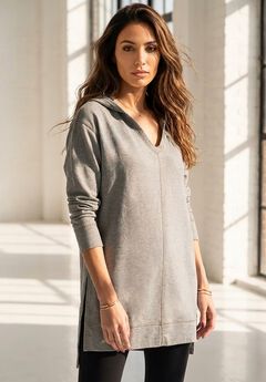 French Terry Tunic Hoodie