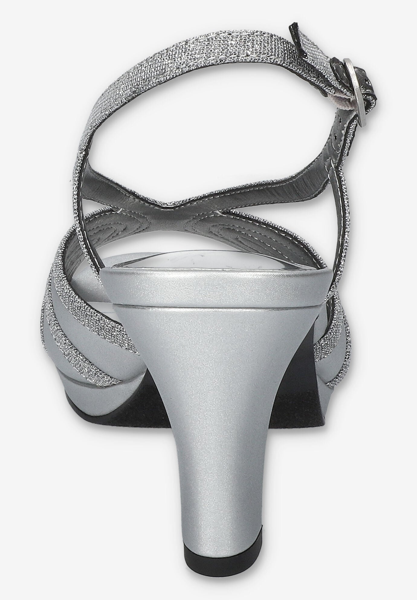 Starlight Heeled Sandals, SILVER SATIN, on-hover image number 1
