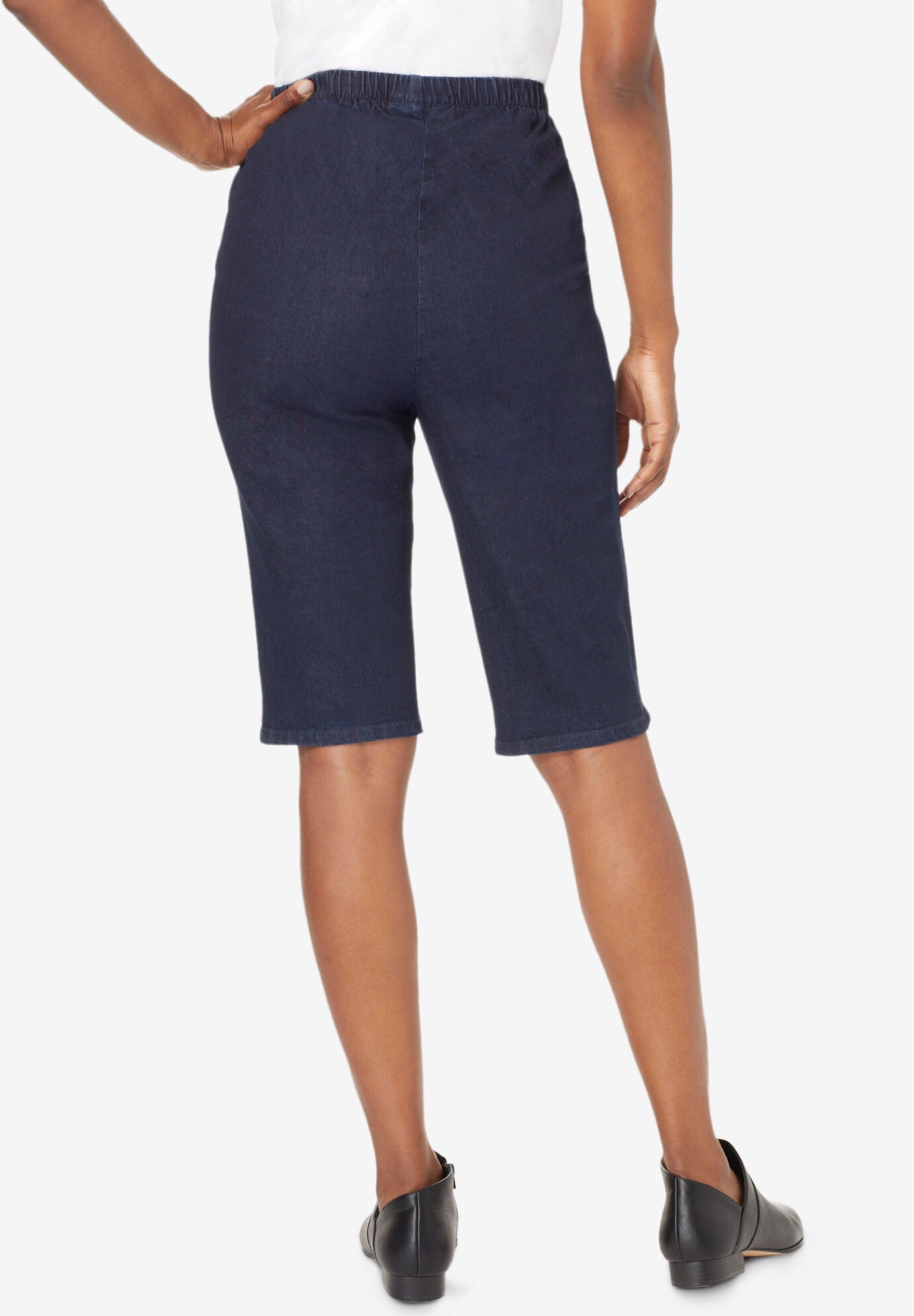 pull on bermuda jean shorts
