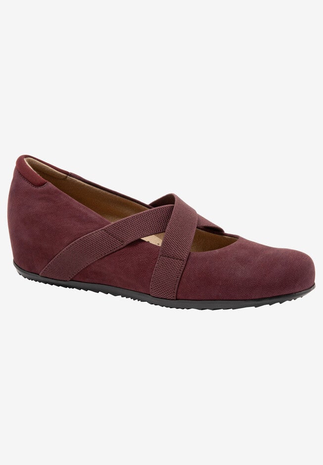 Waverly Slip-Ons by SoftWalk®, BURGUNDY NUBUCK, hi-res image number null