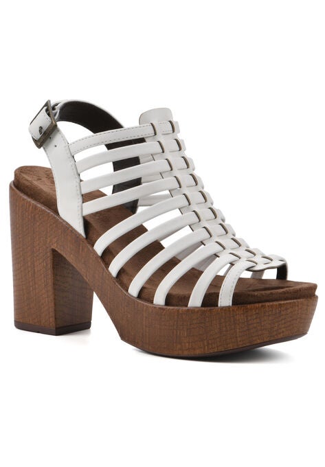 White Mountain Astonish Sandals, WHITE SMOOTH, hi-res image number null