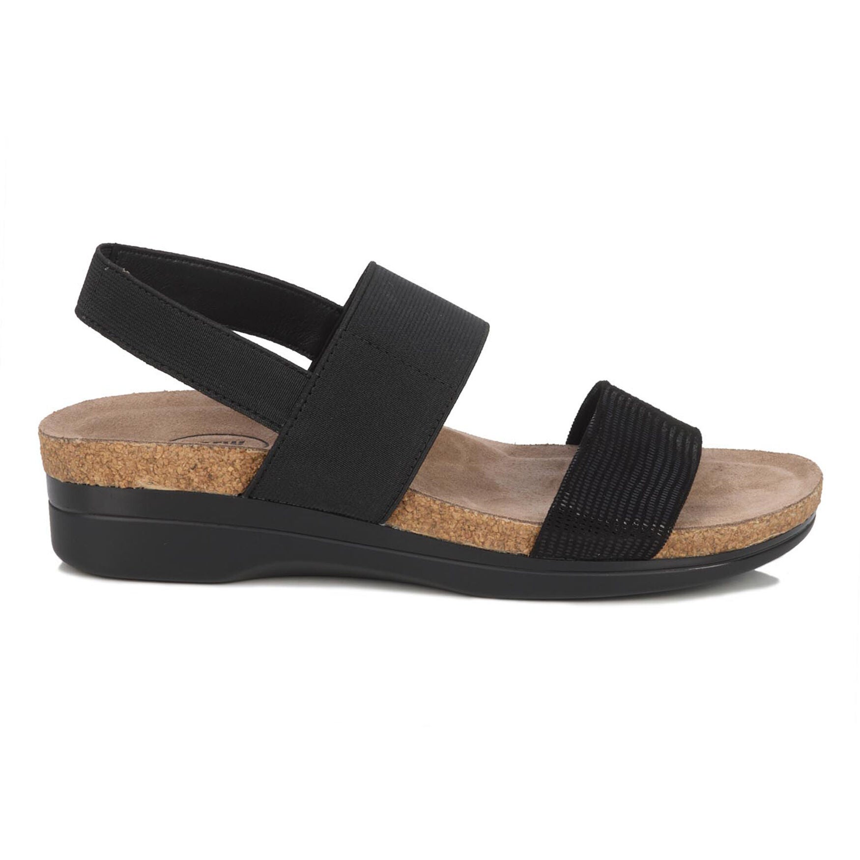 Maeve Stretch Strap Sandal, BLACK, alternate image number 2