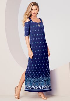 Ultrasmooth Cold Shoulder Maxi Dress