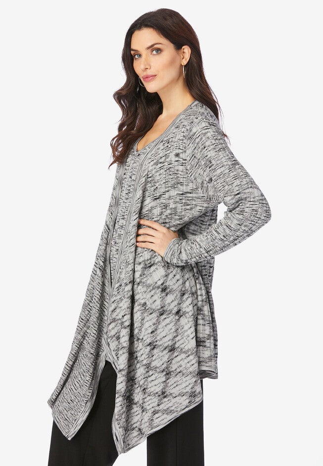 Marled Wrap Cardigan, , alternate image number null