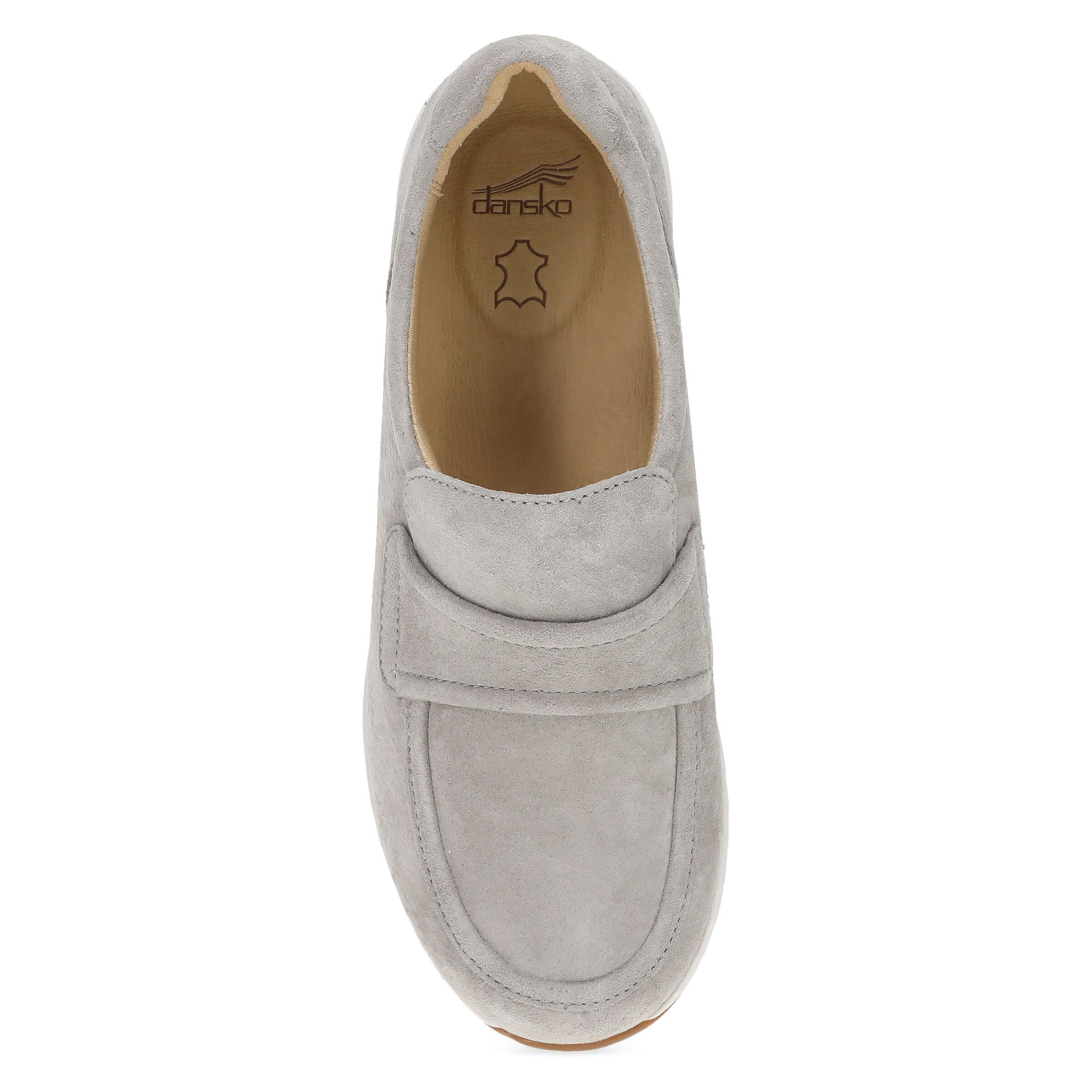 Clementine Light Grey Nubuck Slip On, LIGHT GREY, alternate image number 5