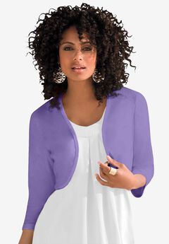 Bolero Cardigan with Three Quarter Sleeves