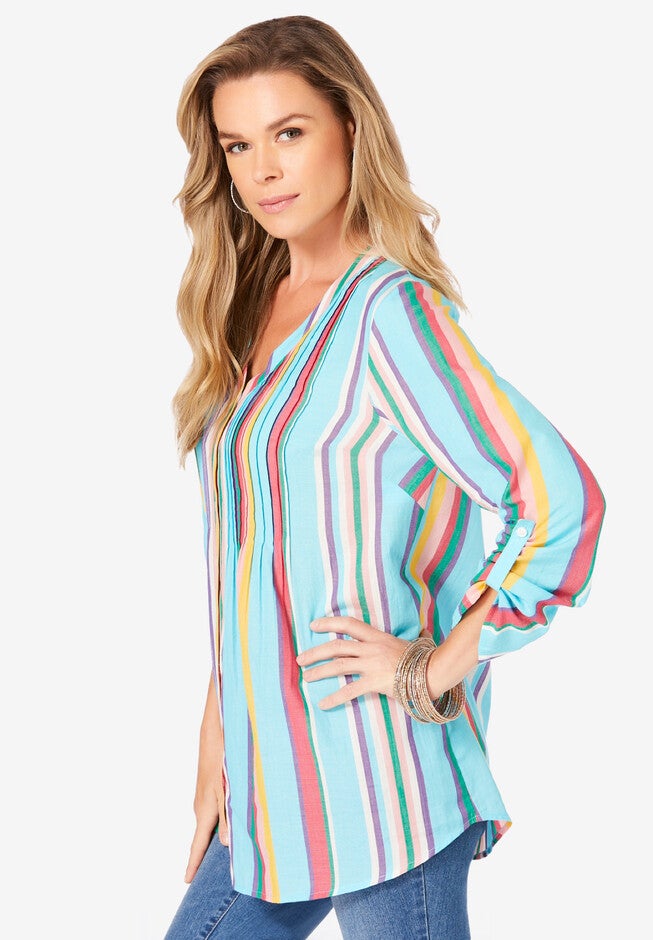 Santa Fe Striped Big Shirt, , alternate image number null