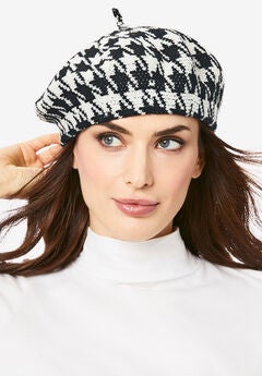Houndstooth Beret
