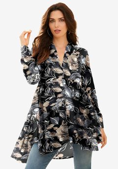 Fit And Flare Crinkle Tunic