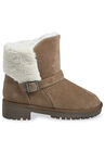 Faux Suede 1.5" Heel With Berber Back Boot, , alternate image number null