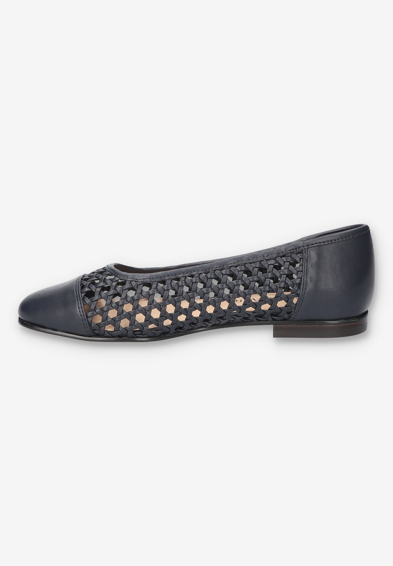 Beloved Square Toe Flat, NAVY, alternate image number 4