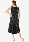 Embroidered Sleeveless Midi Dress, , on-hover image number 1