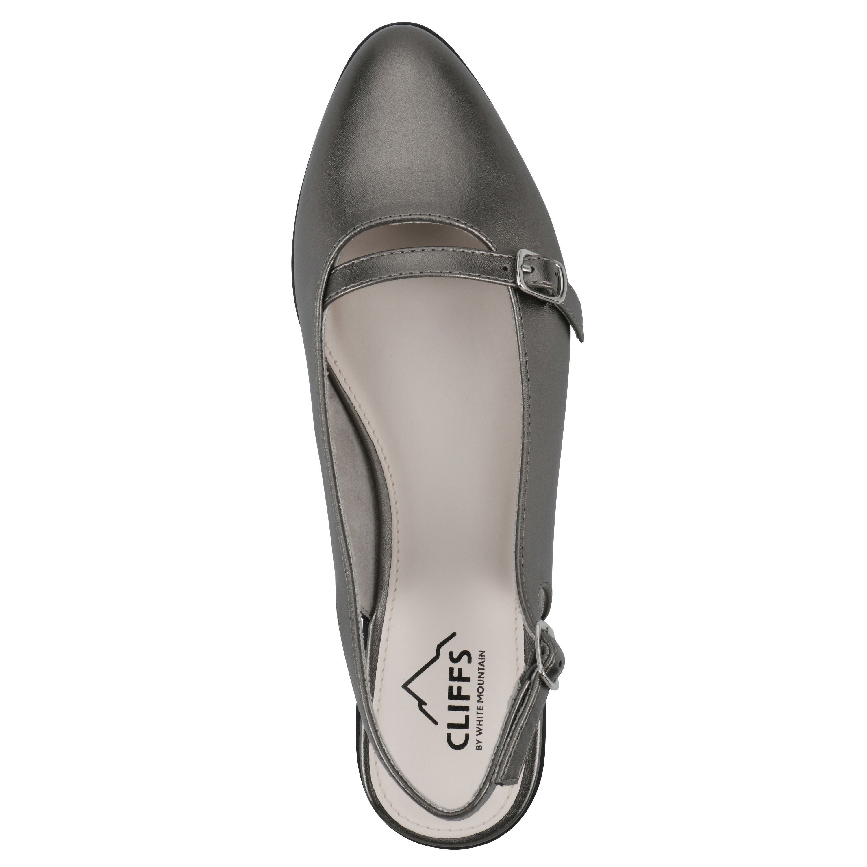 Miloni Slingback Flat, PEWTER METALLIC, alternate image number 4