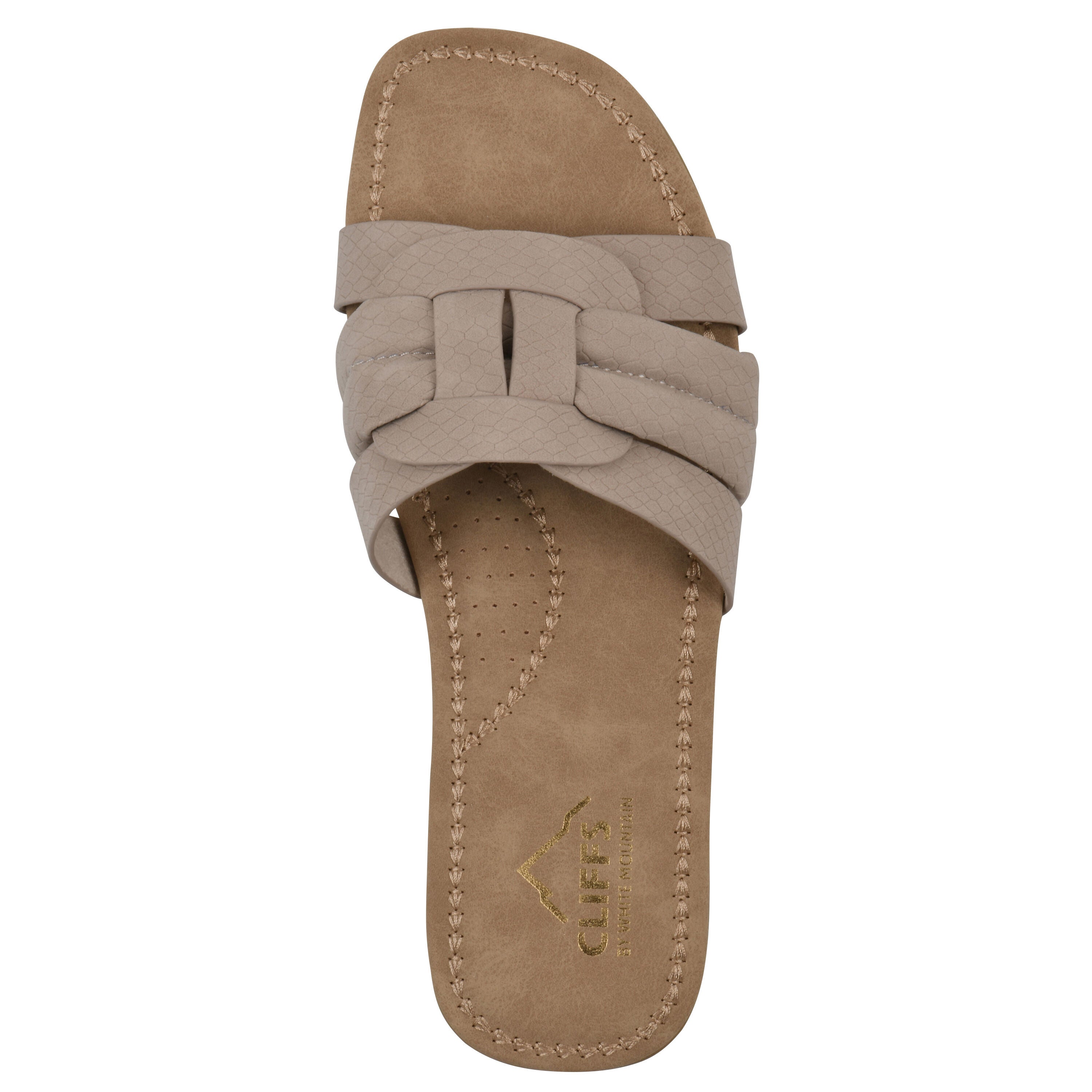 Fraley Slide Sandal, TAUPE EMBOSSED, alternate image number 4