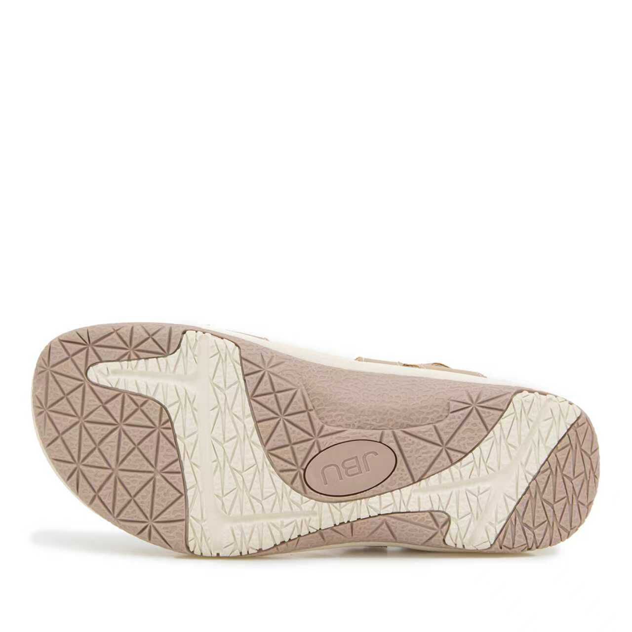 Stephie Vegan Hook and Loop Flat Sandal, SAND PETAL, alternate image number 5