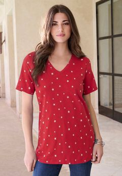 Plus Size Cotton Ultimate V-Neck Tee