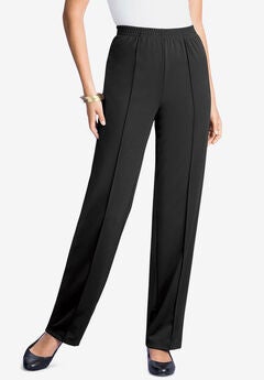 Crease Front Knit Pant