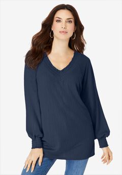 Smocked Pointelle Top
