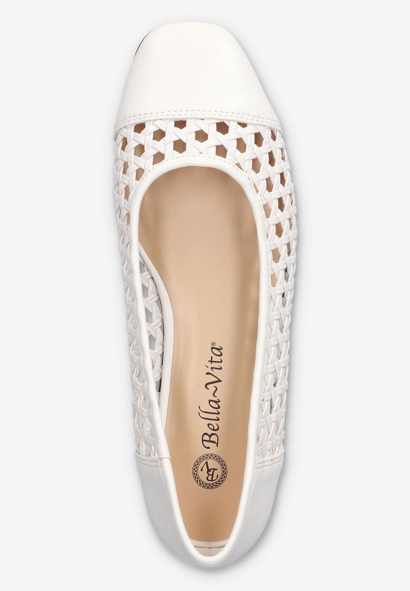 Beloved Square Toe Flat, WHITE, alternate image number 6