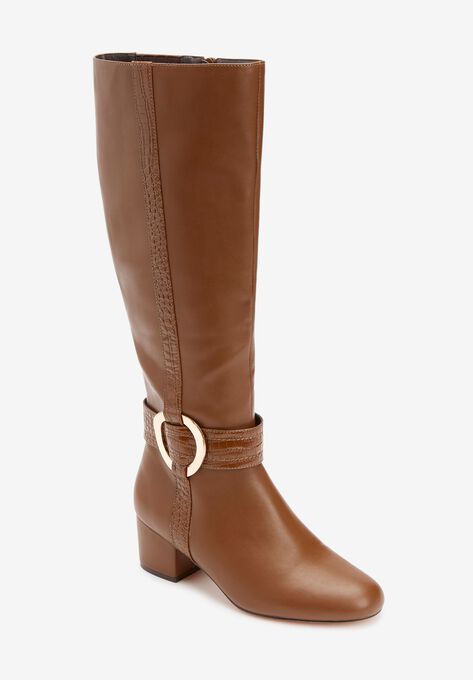 The Vale Wide Calf Boot , MOCHA, hi-res image number null