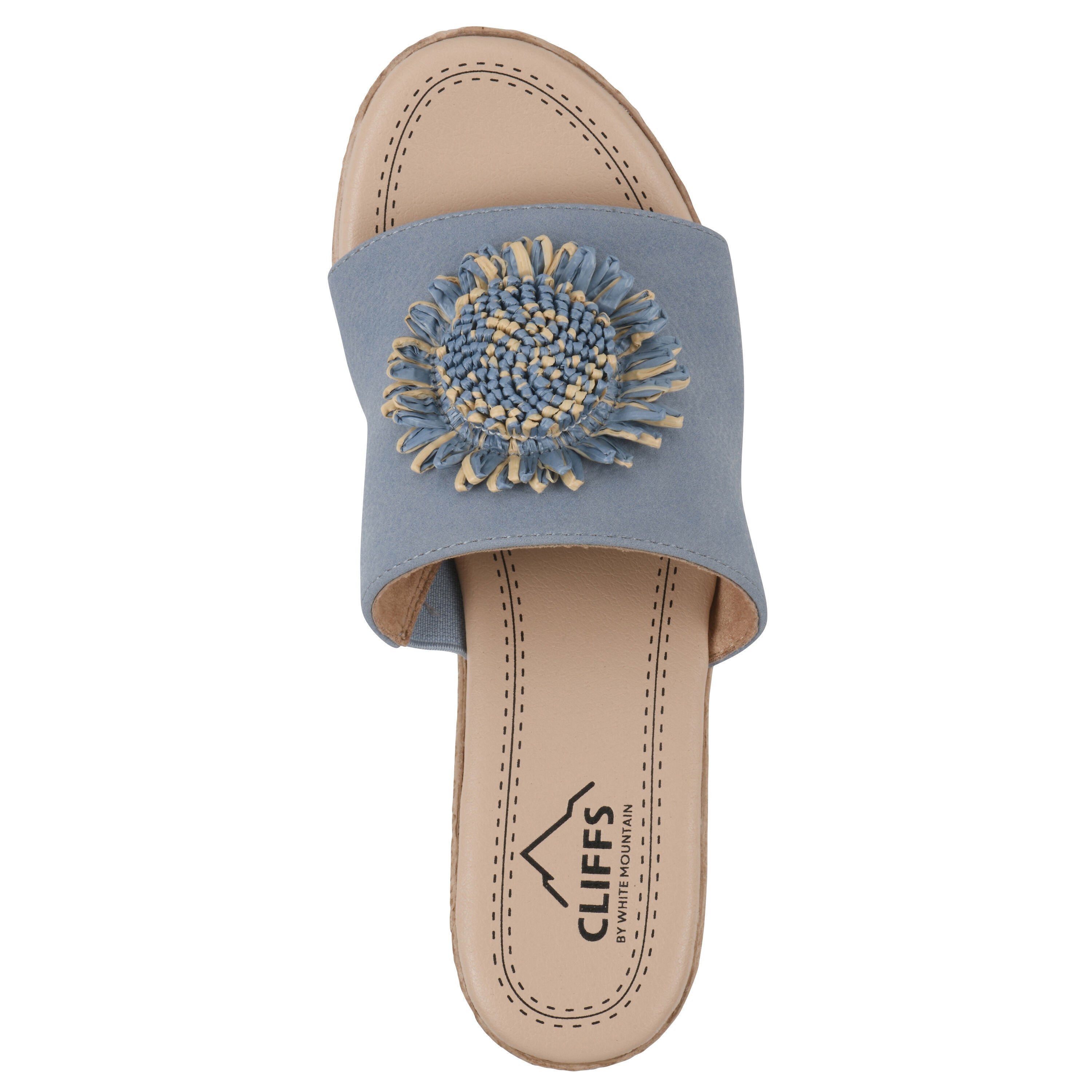 Birkley Wedge Sandal, PERIWINKLE NUBUCK, alternate image number 4