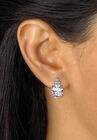 Platinum-Plated Oval Cubic Zirconia Set, , alternate image number null