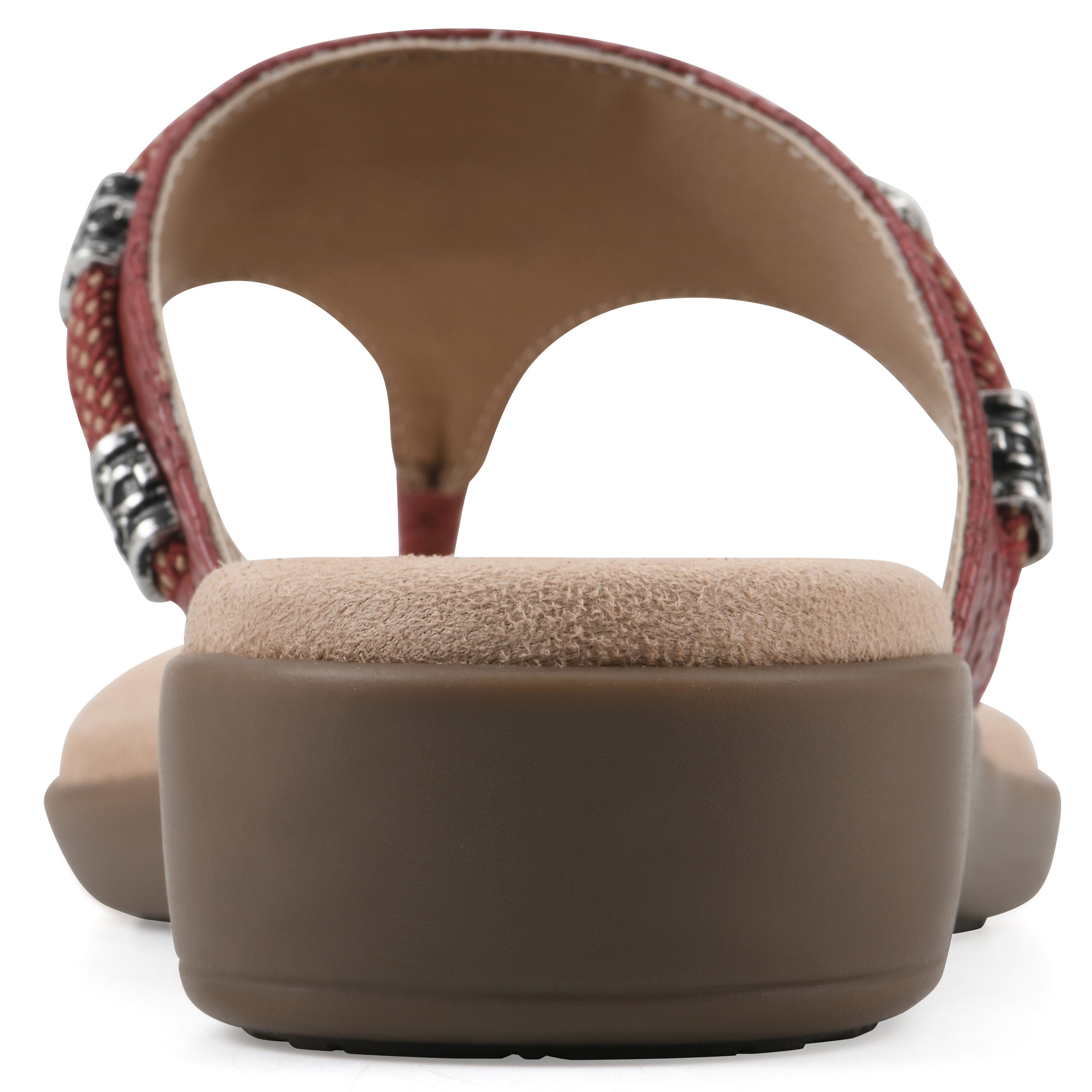 Bainah Thong Sandal, RED WOVEN, on-hover image number 1