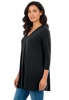Banded V-neck Blouse