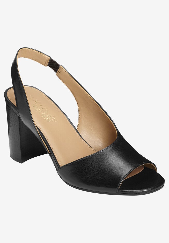 Up High Sling by Aerosoles®, BLACK LEATHER, hi-res image number null