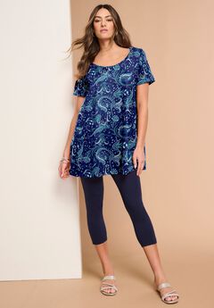 Plus Size Cotton Ultimate Scoopneck Swing Tunic