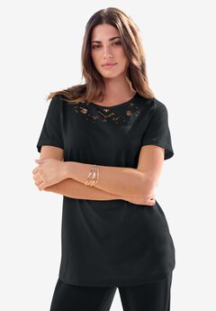 Eyelet Cutout Tee
