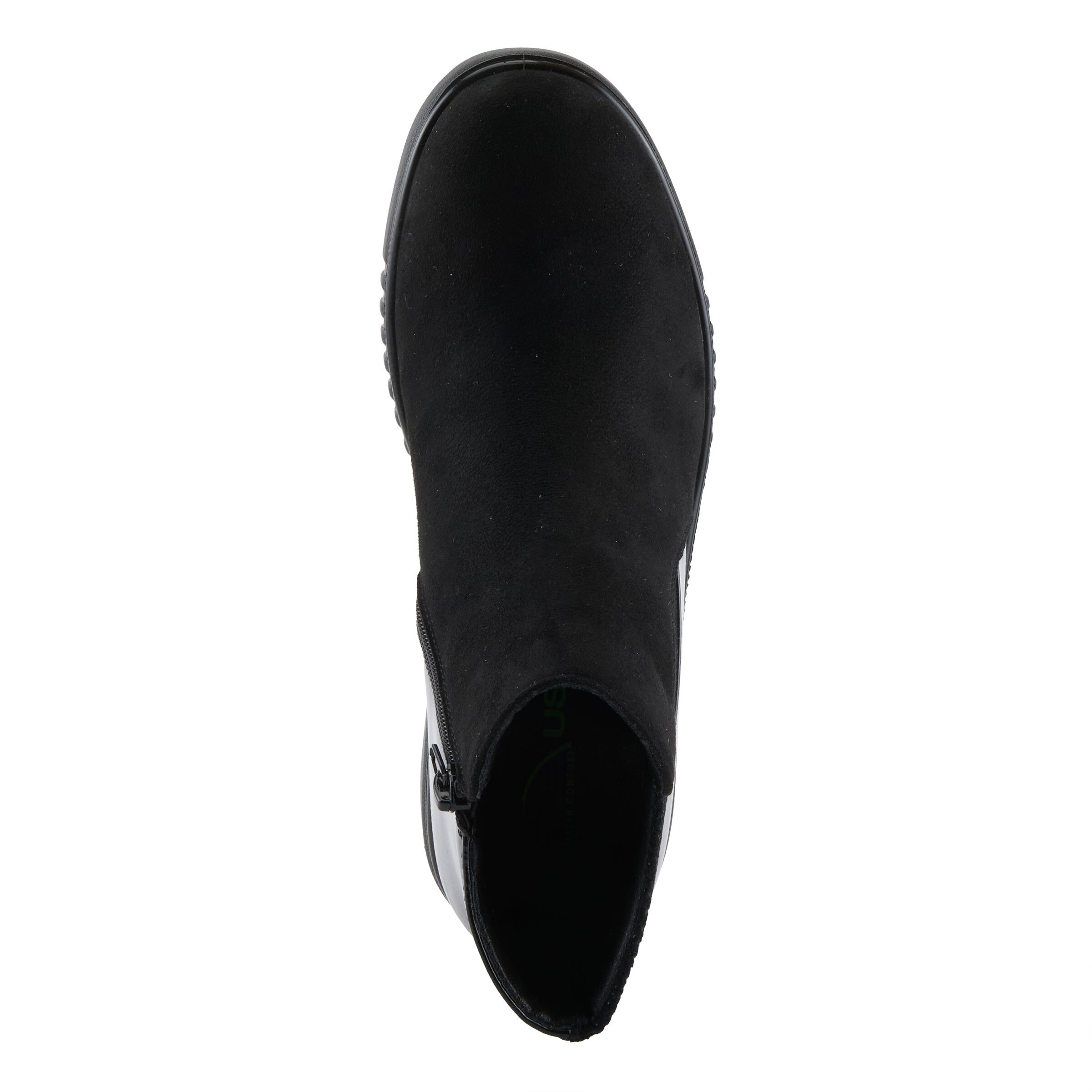 Baglama Bootie, BLACK FAUX SUEDE, alternate image number 3