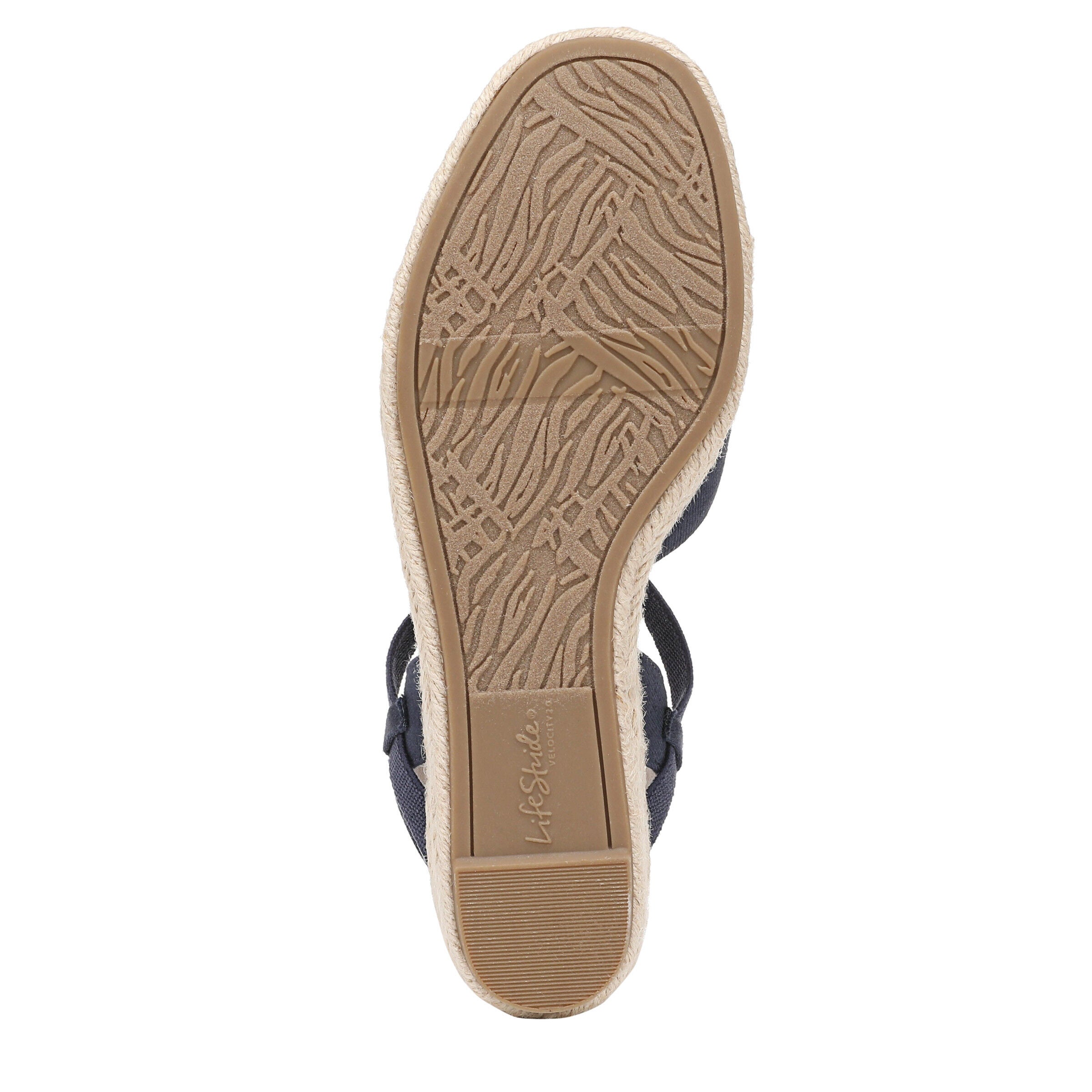 Pilar Wedge Sandal, LUX NAVY, alternate image number 7