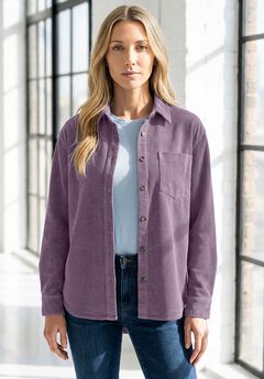 Corduroy Button-Front Shirt