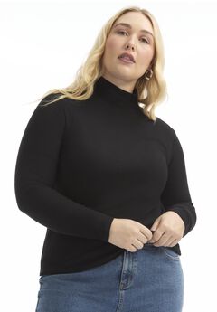 Ribbed Mock Neck Top