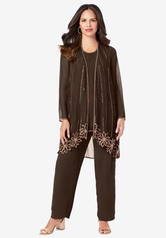 Floral Beaded Pant Set