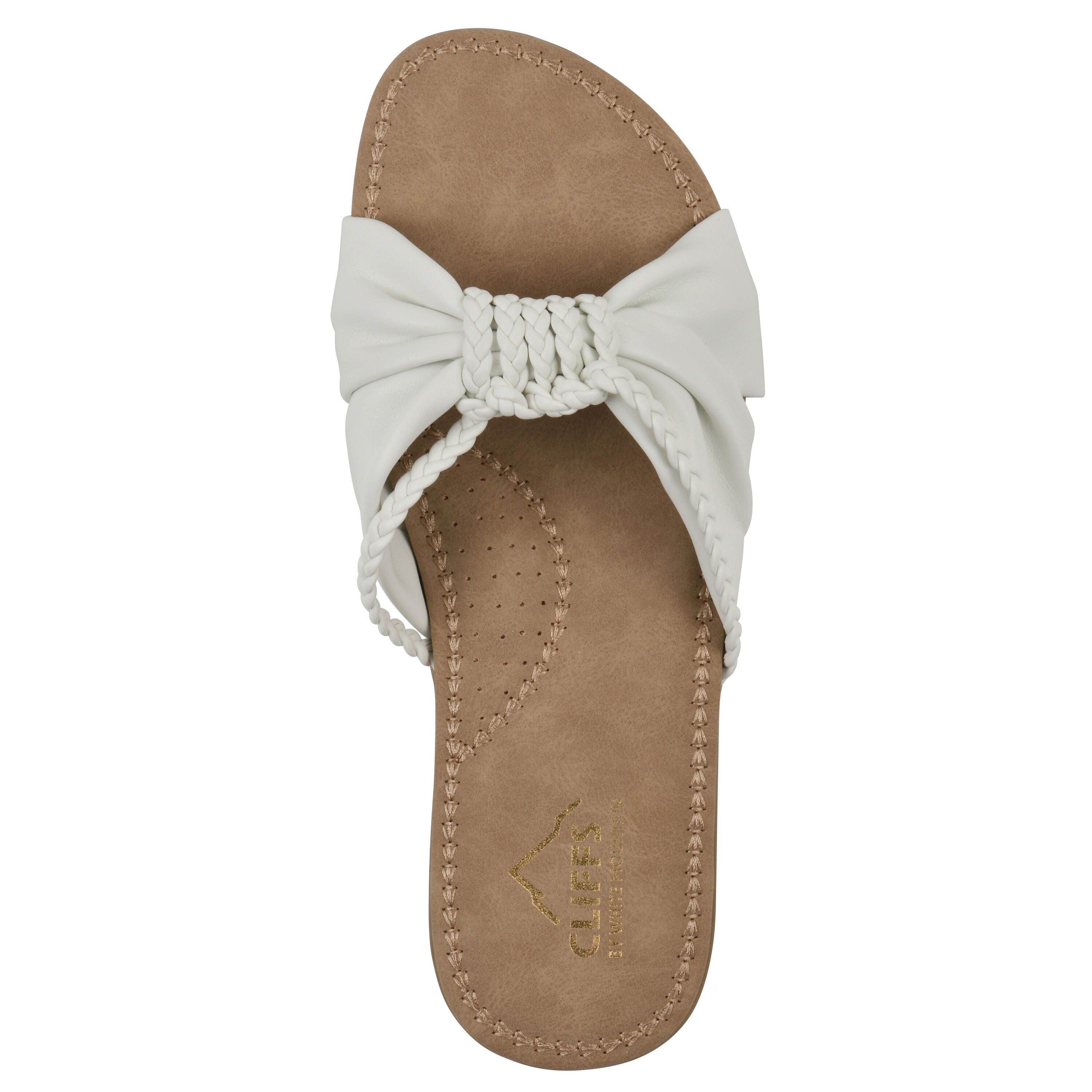 Fasha Slide Sandal, WHITE SMOOTH, alternate image number 4