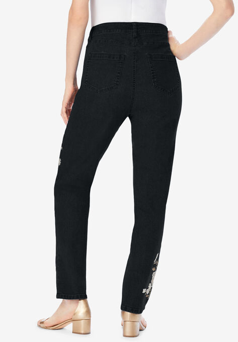 Embroidered Straight-Leg Jean, , on-hover image number null