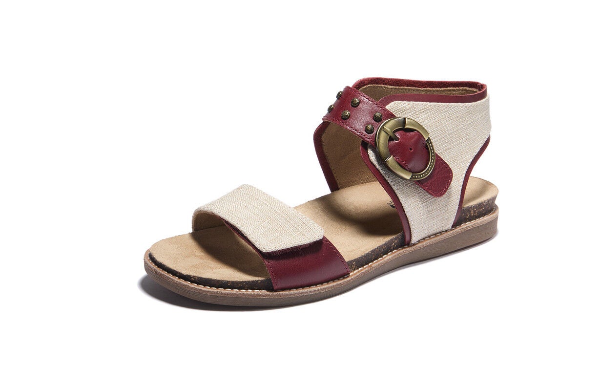 Bari Cork Bottom Sandal, RED, hi-res image number 0