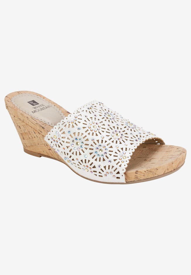 Adira Sandal by White Mountain, SILVER METALLIC, hi-res image number null