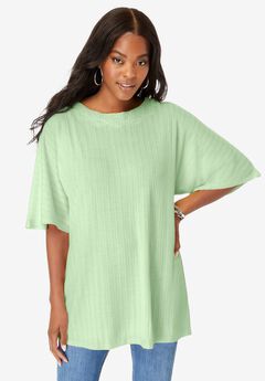 Lace Back Pointelle Tunic