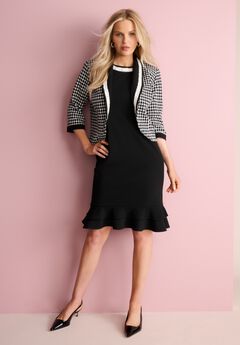 Tweed Jacket and Dress Suit Set